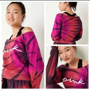 NOT AVAILABLE - PINK Victoria's Secret Tie-Dye Off-Shoulder Sweater